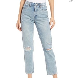 Blank NYC Jeans NWT  Sz 31 The Madison Crop High-Rise Straight Leg Button Fly